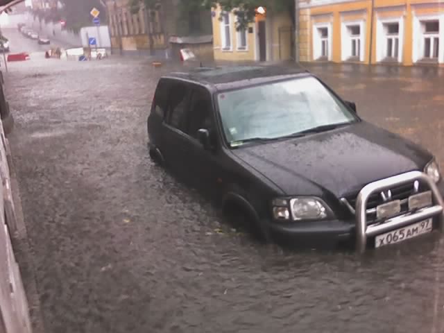 Moscow under water