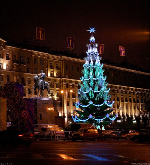 Новогодние елки Москвы (44 фото)