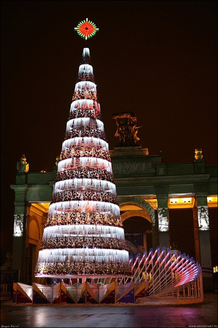 Новогодние елки Москвы (44 фото)