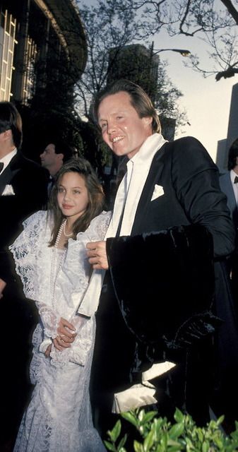 Angelina Jolie and her father, 1986