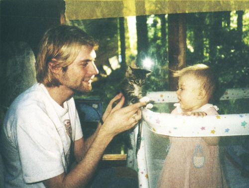 Kurt Cobain and his daughter Kurt Cobain and his daughter