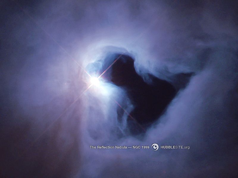 5. Отражающая туманность NGC 1999 в созвездии Орион. Эта туманность представляет собой гигантское облако пыли и газа, отражающее свет звезд.