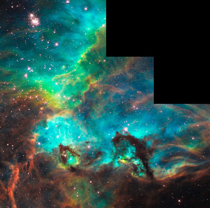 21. Туманность NGC 2074 в созвездии Золотая Рыба.
