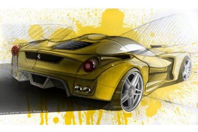 Ferrari Enzo в зарисовках Питера Симона (17 фото)