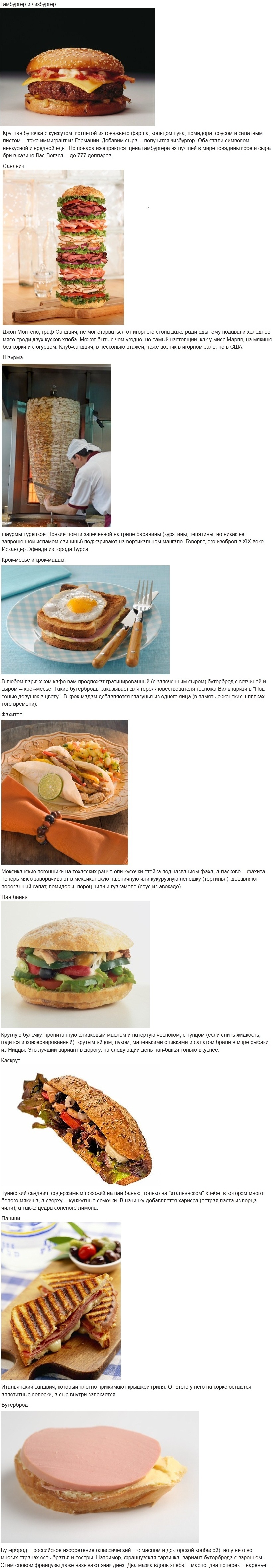 Самые известные бутерброды планеты (2 фото)
