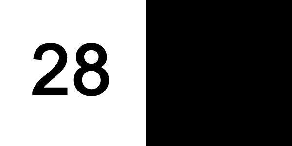Число 28, написанное черным цветом на черном фоне, выглядит как число 42.