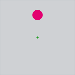 А это вообще какая–то мистика – если смотреть на зеленую точку в центре поля, то будет казаться, что розовый круг крутится против часовой стрелки!