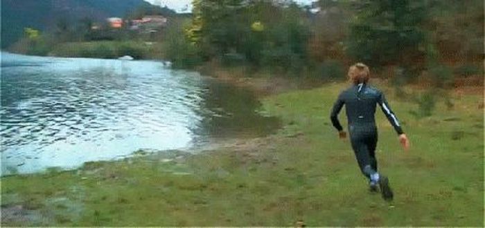 вода, бег