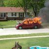 Прикол картинка пожар, автомобиль, животные
