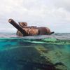 танк, под водой, брошенная техника,
