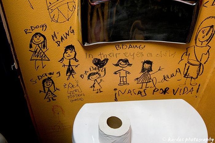 Рисунки в туалетах