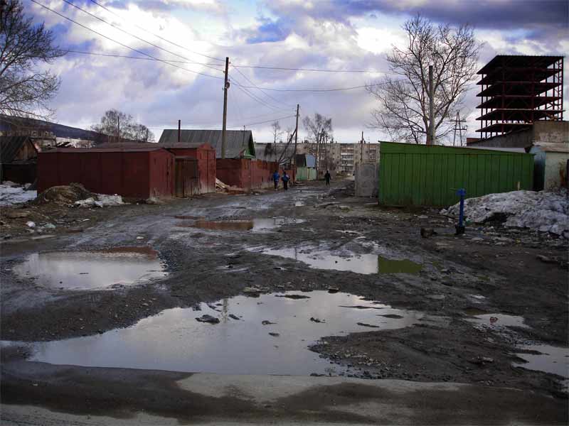 Вид на частный сектор с ул. Пограничная. На йух.