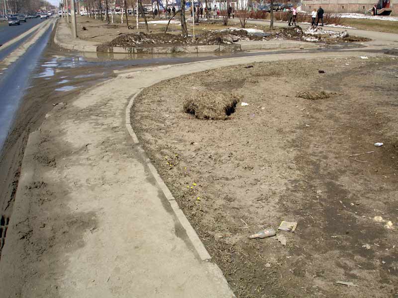 Красивый грязный тротуар.