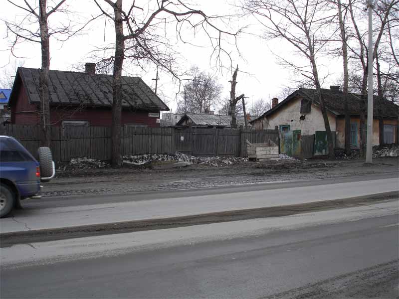 Ул. Железнодорожная. Вид на частный сектор.