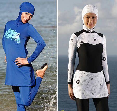 Биркини<br>Этот купальник разработала Австралийская фирма Ахиида, из уважения к традициям мусульман. Ну а девушкам в таких костюмах можно не бояться ожогов.