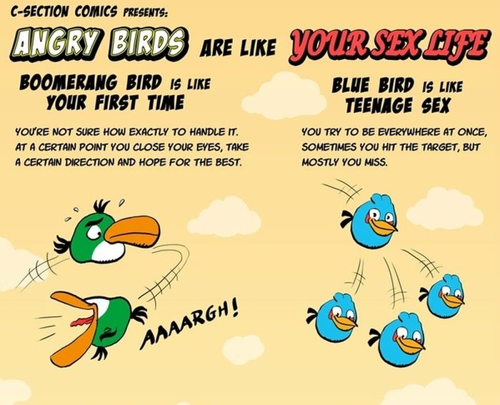 Angry Birds Are Like Your Sex Life (2 pics)