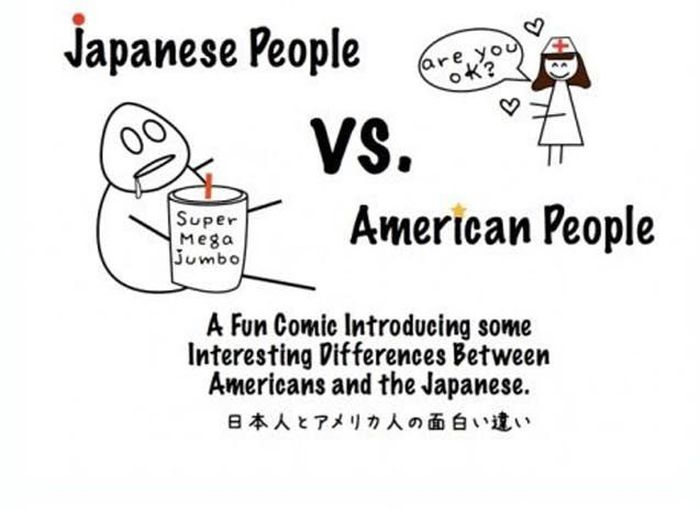 The Difference between Japanese and American People (2 pics)