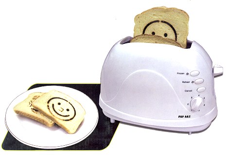 Тостер позволяющий наносить рисунки на хлеб