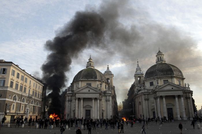 Беспорядки в Риме нанесли ущерб в 20 млн евро (36 фото)