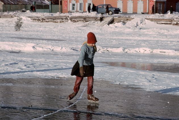 Катание на коньках. Байкал, 1966
