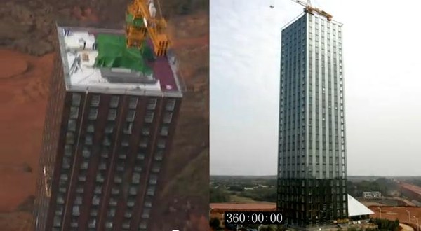 В Китае 30-этажное здание построили за 360 часов (видео)