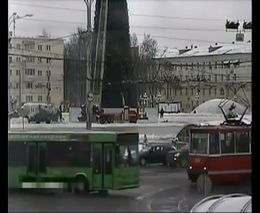 Столкновение автобуса и трамвая