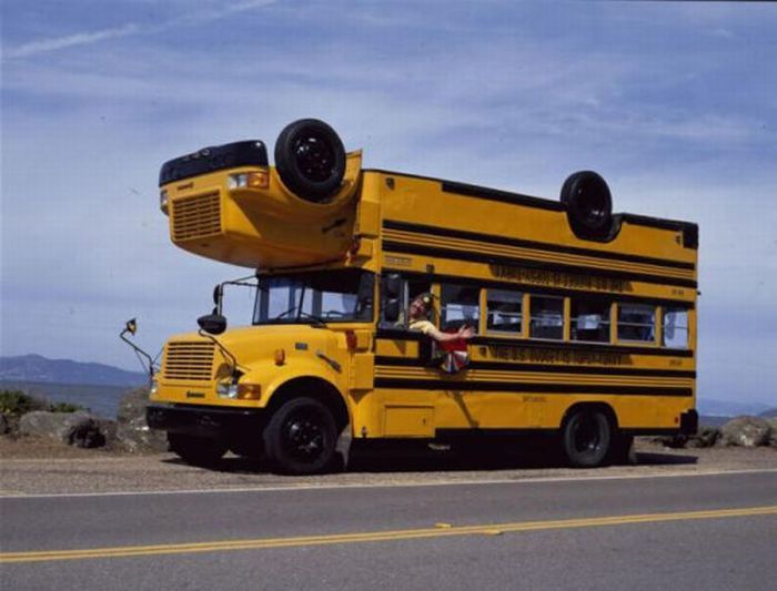 Креативный школьный автобус (7 фото)