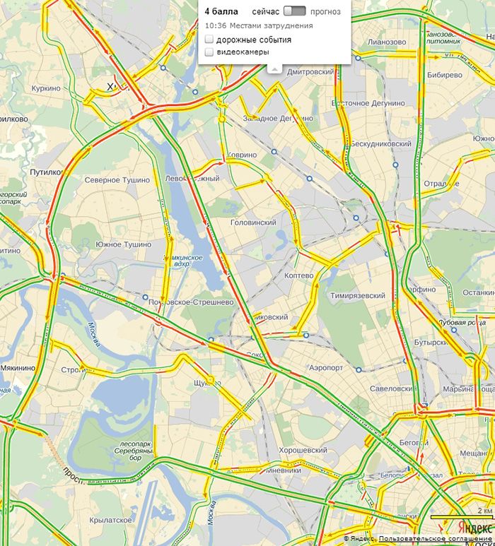 Карта дмитровское шоссе пробки сейчас