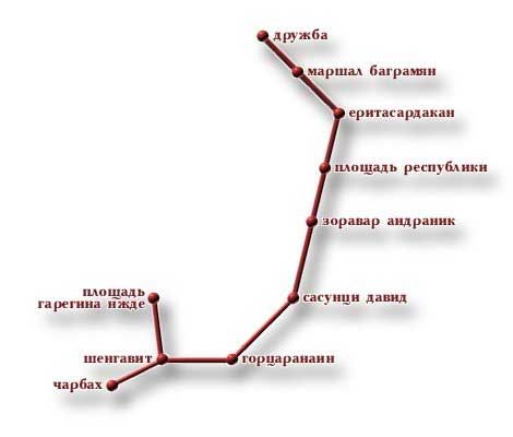 Метро еревана схема на русском