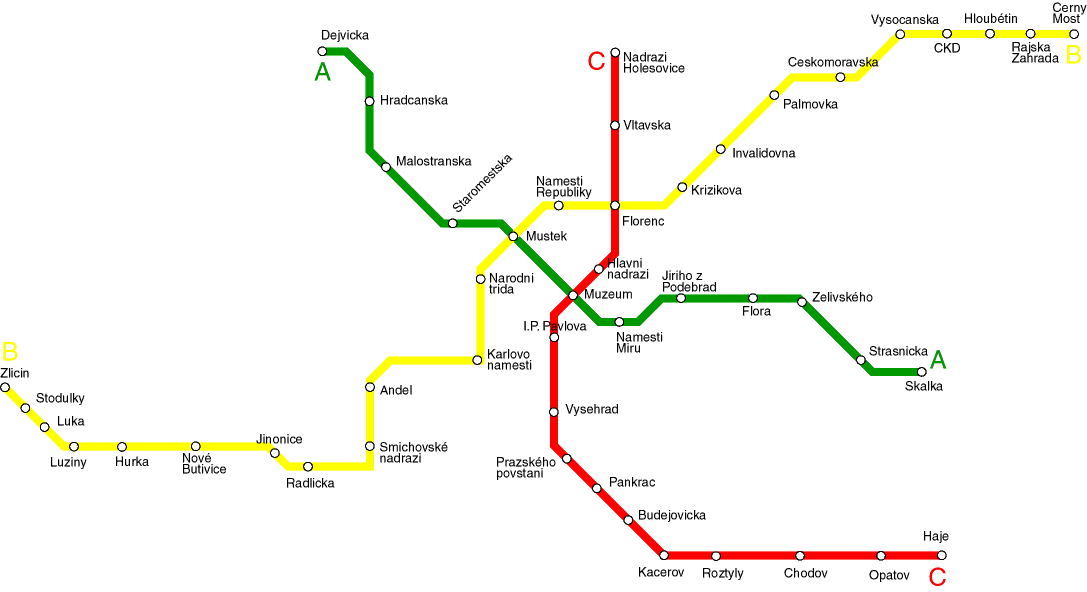 Метро пражская на схеме метро