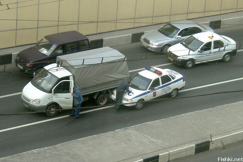Авария полицейских машин