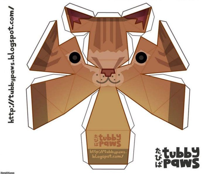 Объемная кошка из бумаги. Бумажные игрушки. Объемные коты из бумаги. Модели животных из бумаги. Развёртка котика.