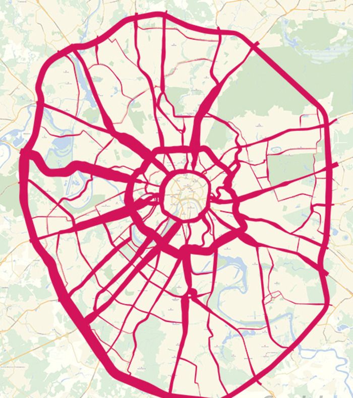 Карта загрузки дорог москвы