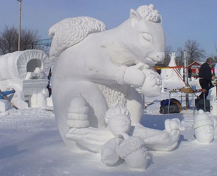 Якутская царица взяла главный приз на конкурсе снежных скульптур