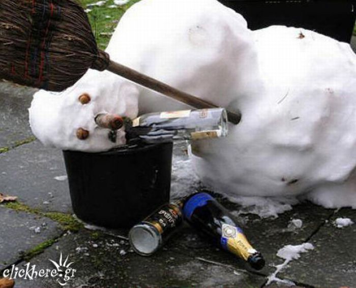 Пьяные снеговики (30 фото)