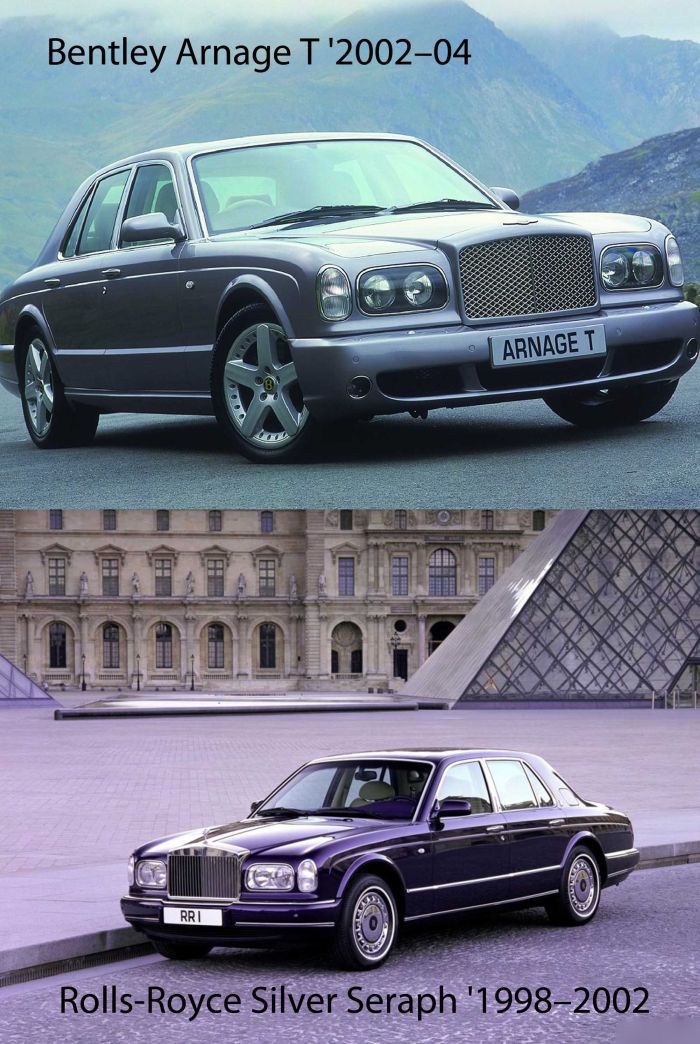 Машина клон. Rolls Royce Silver Seraph и Bentley Arnage. Похожие автомобили. Автомобили клоны. Копии машин разных марок.